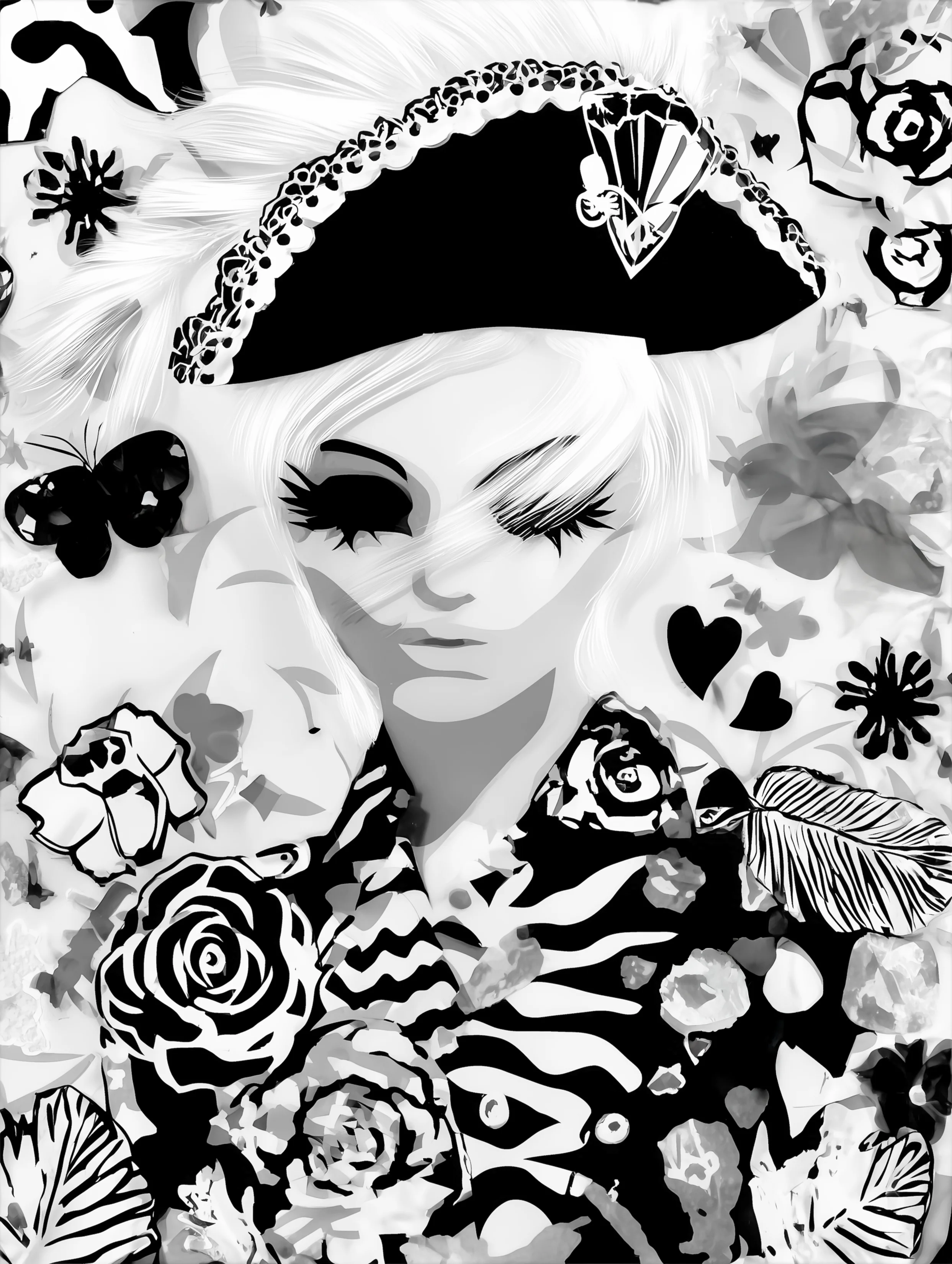 Free printable pirate coloring pages for adults featuring wispy hair pirate woman